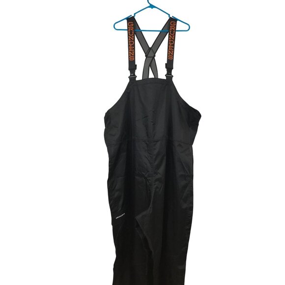 GRUNDENS - MEN'S 5XL - BLACK WATER PROOF SIDE LEG POCKET WEATHER RAIN BIBS - Picture 1 of 8